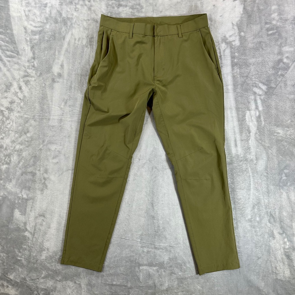 Fabletics Only-Way Pants Men's Size 32x28 Olive Green Slim Tapered Performance